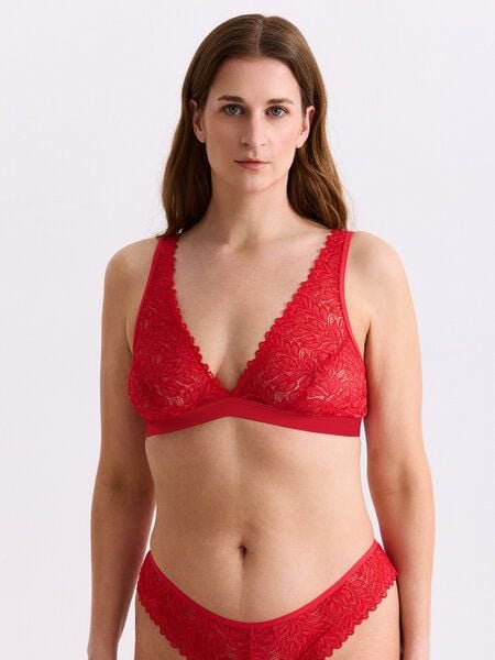 erlich textil Dreamy Lace Plunge Bra BH mit Spitze aus recyceltem Polyamid, made in Europe