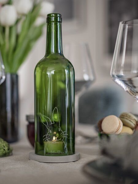 MaBe Windlicht mit Hasengravur - witzig, nicht nur zu Ostern