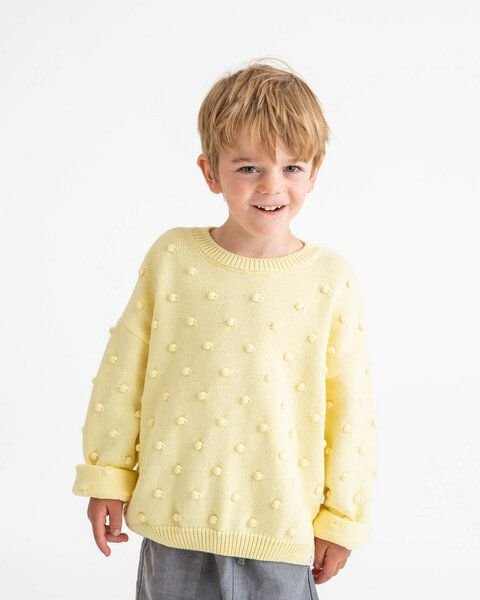Matona Farbenfroher Pullover für Kinder aus Bio-Baumwolle / Popcorn Sweater