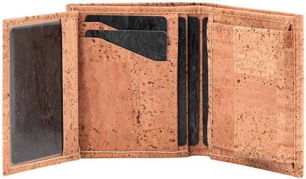 Simaru Mini Geldbörse aus Kork Geldbeutel mit RFID schutz Portemonnaie Vegan