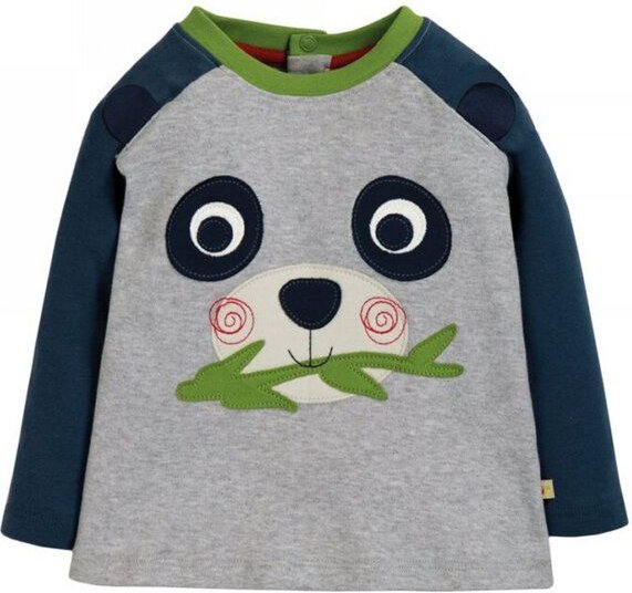 Frugi Langarm-Shirt Panda Happy Raglan Top