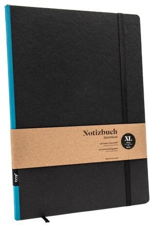 tyyp Design-Notizbuch A4 aus 100 % Recyclingpapier „Klassik - SCHWARZ“