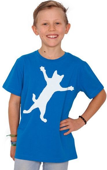 HANDGEDRUCKT "Klammerkatze" Unisex Kinder T-Shirt