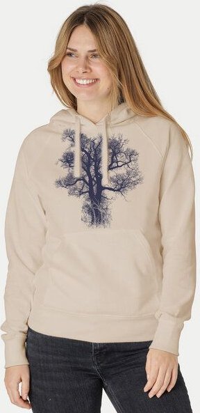 Thumbnail - Peaces.bio - handbedruckte Biomode Bio-Damen-Kapuzensweater Chestnut