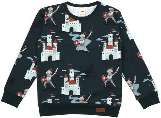 Baby Sweatshirt Bio Baumwolle Grün - Walkiddy Castleland nachhaltiger Komfort GOTS-zertifiziert umweltfreundlich elastis...