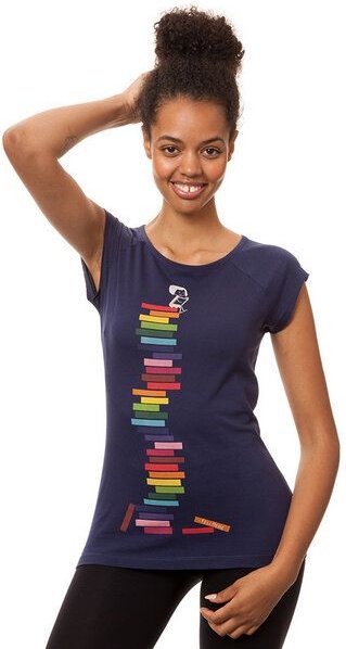 FellHerz Damen T-Shirt Books Girl Bio Fair