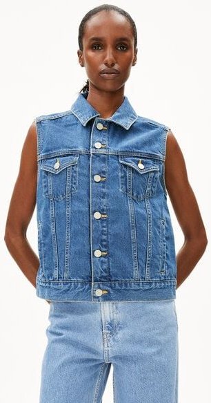 ARMEDANGELS ERSAA - Damen Jeansweste aus recycelter Baumwolle