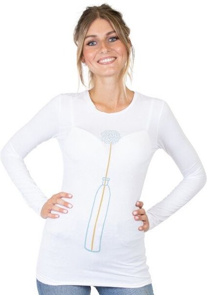 CORA happywear Damen T-Shirt "Matri" aus Eukalyptus | Blume Druck