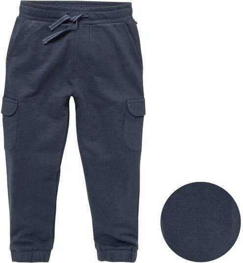 People Wear Organic Sweat-Hose mit aufgesetzten Klappentaschen am Oberschenkel, dunkelblau, aus Bio-Baumwolle