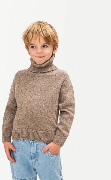 Matona Klassischer Rollkragenpullover für Kinder aus recycelter Wolle / Turtleneck Sweater