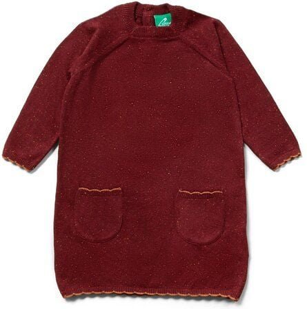 Little Green Radicals Strickkleid in Berry – mit aufgesetzten Taschen, GOTS, Fairtrade