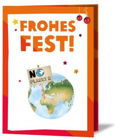 OxfamUnverpackt Spenden-Geschenk "Klima-Kit" (Weihnachtskarte mit Magnet)