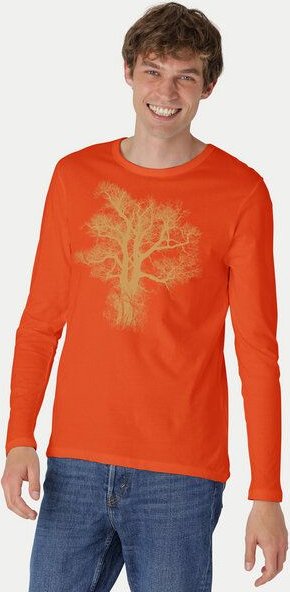 Peaces.bio - handbedruckte Biomode Bio-Herren-Langarmshirt "Chestnut"