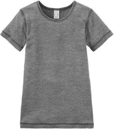 hessnatur Kurzarmshirt aus Bio-Baumwolle mit Bio-Schurwolle und Seide