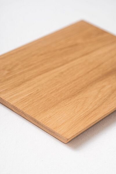 kleiderleiter_de Schneidebrett HANA, Küchenbrett mit Schweizer Kante aus massiver Eiche