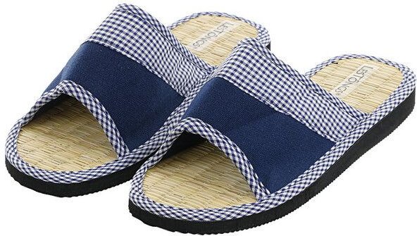 Les Tôngs JUNCUS-W Vichy Karo gesunde Zimtlatschen - vegane Flip-Flops mit Zimtsohle