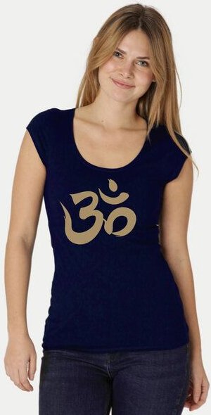 Peaces.bio - handbedruckte Biomode Roundneck Shirt Damen OM