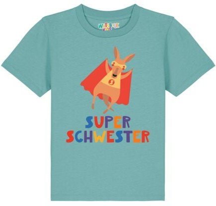 watabout.kids T-Shirt Kinder Känguru Superschwester