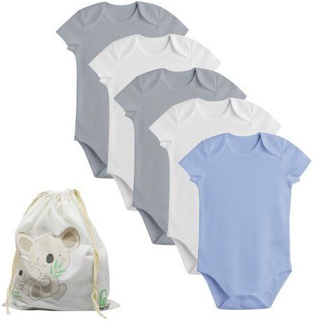 Biorganic 5er-Pack Baby Body Unisex Kurzarm, GOTS-zertifiziert