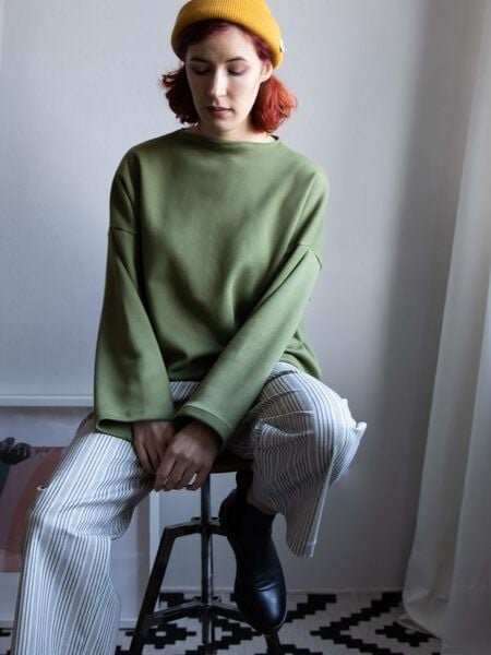 Thumbnail - Ecostories Turtleneck Pullover Grasgeflüster grün