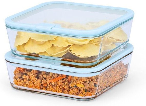 Econovo Frischhaltedosen aus Glas mit Glasdeckel