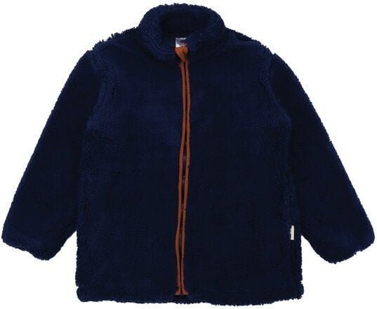 Kinder Fleecejacke – Dunkelblau, warm & kuschelig, Reißverschluss, hoher Kragen, alltagstauglich, gut kombinierbar | Wal...