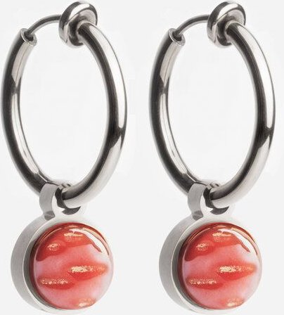 ALEXASCHA Silber Clip Creolen mit Anhänger | Mix & Match