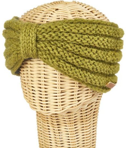 short'n'pietz Schurwollstirnband in Rippstrick mit Knoten, handgestrickt