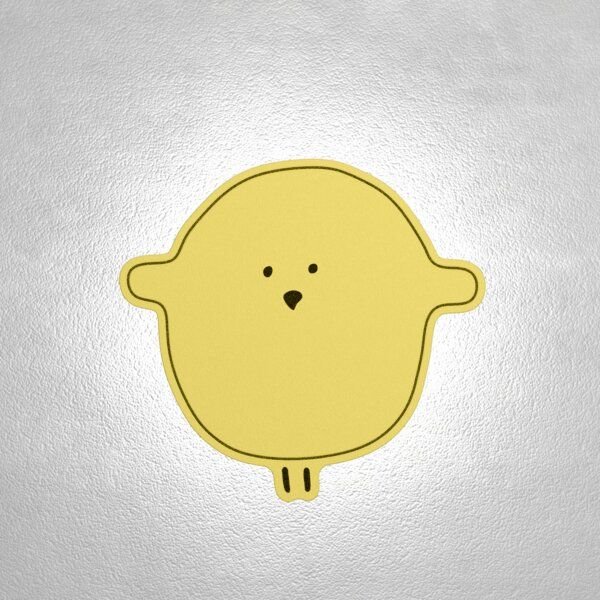 ALMUT von Wildheim Woll Filz LED Wandleuchte Küken fürs Kinderzimmer, schallabsorbierend