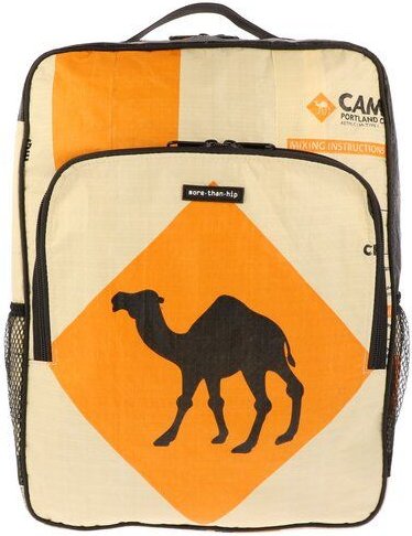 MoreThanHip Laptop-Rucksack 15,6 Zoll aus recycelten Zement- oder Fischfuttersäcken - Trong