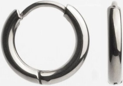 ALEXASCHA Creolen aus Edelstahl | Wasserfeste Ohrringe mit Klickverschluss | Silber, Gold, Roségold