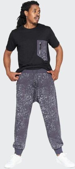 LUMEN organic Jogginghose BAGGY Sprenkel grau