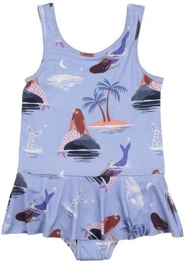 Mädchen-Badeanzug Lila aus Bio-Baumwolle „Meerjungfrau“ – GOTS-zertifiziert – Walkiddy