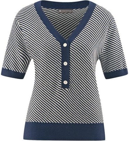 Thumbnail - HempAge Damen Halbarmpullover Hanf/Biobaumwolle