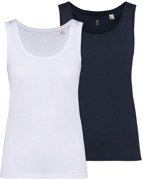 YTWOO 2er Pack Damen Tank Top aus 100% Bio-Baumwolle