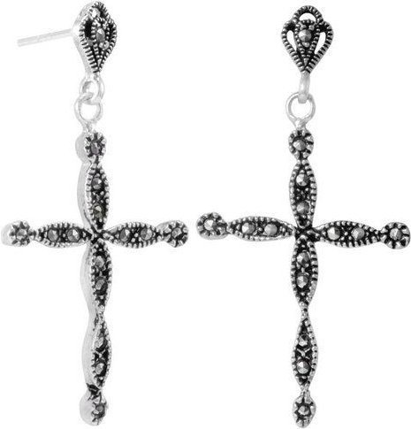 pakilia Silber Ohrringe Kreuz Fair-Trade und handmade