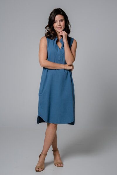 Feuervogl fv-Ki:ki Shirt Dress | A-shape | Sleeveless | Cotton-Linen-Mix