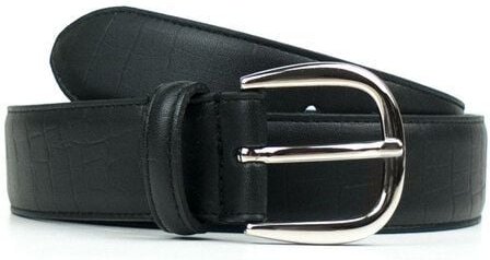 Will's Vegan Shop D-Ring-Gürtel, 3 cm Schwarz Herren