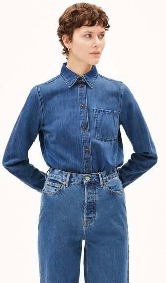 ARMEDANGELS AURELAA - Damen Jeansbluse aus Bio-Baumwolle