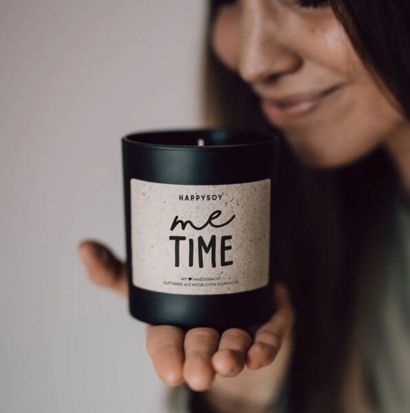 HAPPYSOY Duftkerze aus Sojawachs - handgemacht in München - vegan und plastikfrei