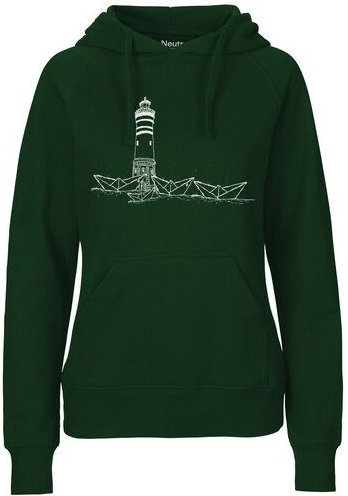 Thumbnail - ilovemixtapes Fair gehandelter Bio Frauen Hoodie "Papierhafen" vegan, organic & fair