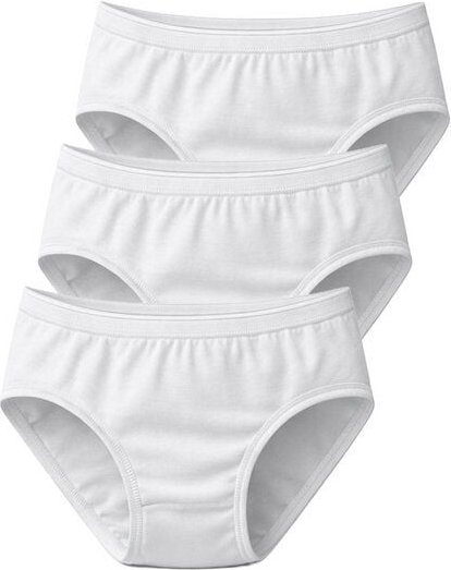 Haasis Bodywear Damen Maxi Slip m. Glanzgummi, 3er Pack, Bio Baumwolle