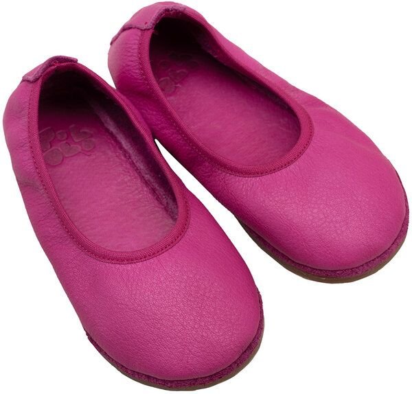 Pololo Barfuß-Ballerina aus pflanzlich gegerbtem Leder mit Gummisohle, Größen 20-34