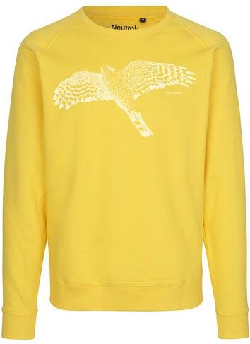Peaces.bio - handbedruckte Biomode Bio Damen-Sweatshirt Loose Fit Sperber