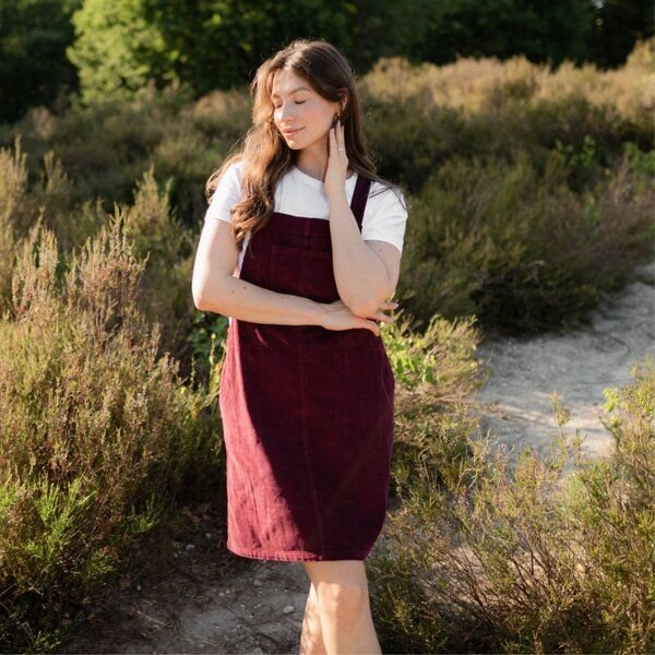 NORDLICHT Damen Cord Kleid Latzkleid aus 100% Bio-Baumwolle MIKA