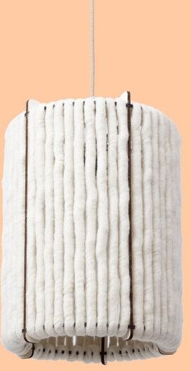 ALMUT von Wildheim Pendelleuchte Zylinder aus 100 % Wolle vom Tiroler Stein- und Bergschaf