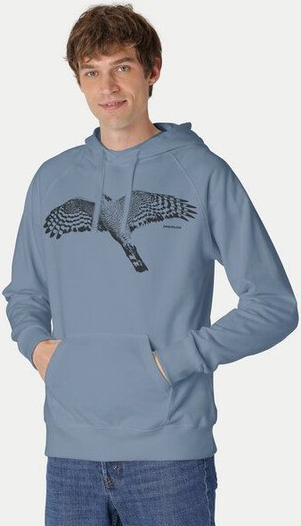 Peaces.bio - handbedruckte Biomode Bio-Herren-Kapuzensweater Sperber