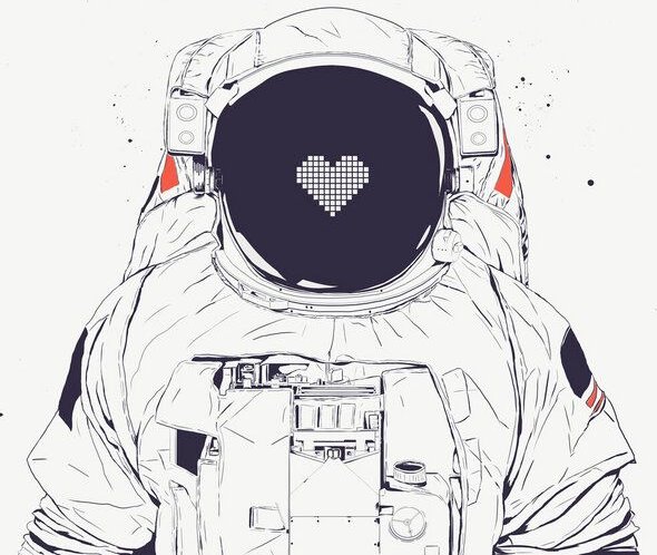 Photocircle Poster / Leinwandbild - Astronaut love