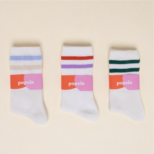 3x Socken weiß/natur "popeia" - The Sporty Set