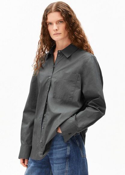 Thumbnail - ARMEDANGELS LOOSE POPLIN Damen Bluse aus Bio-Baumwolle